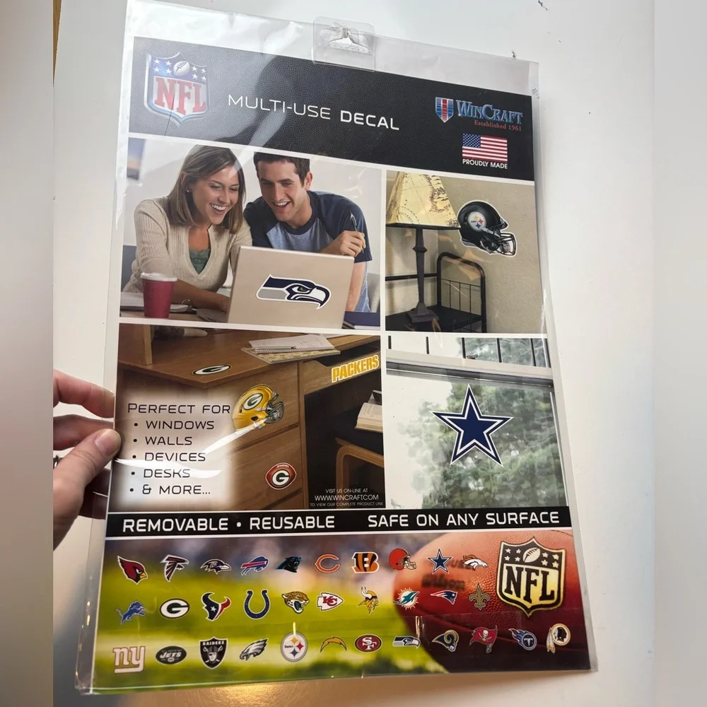 WinCraft NFL‎ reusable decal Eagles Carson Wentz 4 decal set